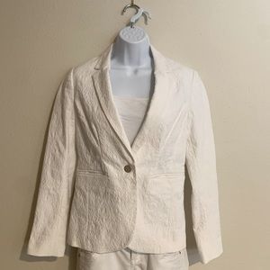 Apt9 White Jacquard Blazer NWOT